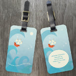 Nautical Sailing Quote Boat Art Custom Name Luggage Tag<br><div class="desc">To unpathed waters,  undreamed shores. A Shakespeare quote to inspire you on your travels. A sailing ship sits on top of an ocean wave below a sky of stars.  Perfect for sailors,  travellers and adventurers everywhere.  Change the details on the back to customize.  Original art by Nic Squirrell.</div>