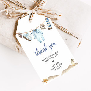 Nautical Sailor Ahoy Baby Shower Favour Tags