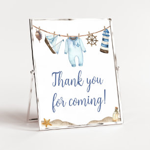 Nautical Sailor Ahoy Thank you for Coming Poster