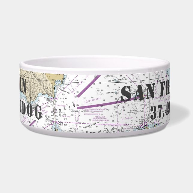 Nautical San Francisco CA Latitude Longitude (Front)