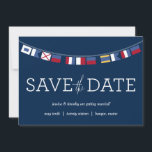 Nautical Save the Date<br><div class="desc">This Save the Date is is designed with nautical flags and would be ideal for any wedding by the water!</div>