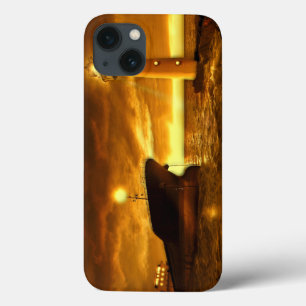 Nautical Scene with Lighthouse iPhone 13 Case