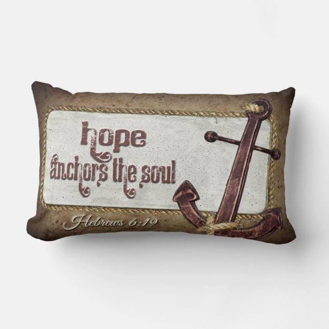 Nautical Scripture Lumbar Pillow (Front)