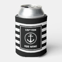 Nautical Sea Anchor Captain Name or Boat Stripped