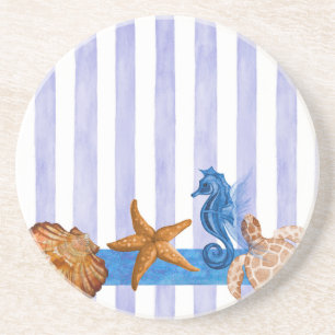 Nautical Sea Creatures Coaster