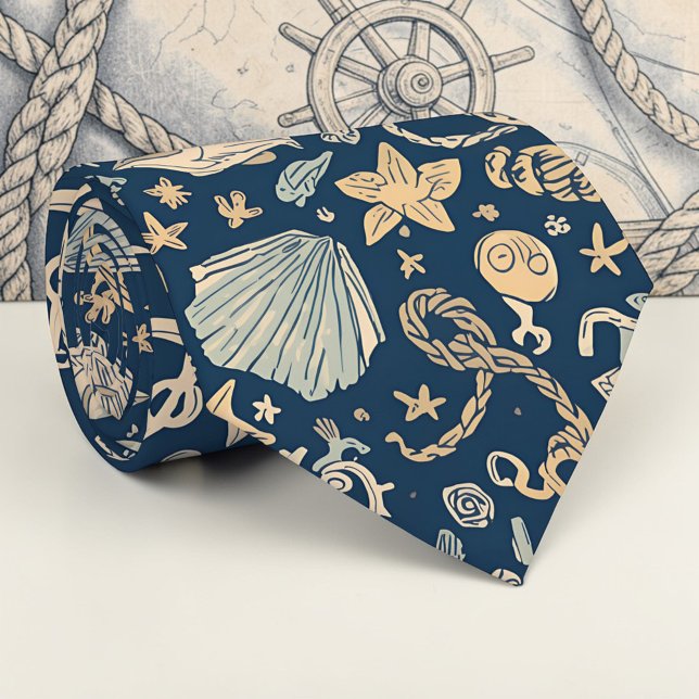 Nautical Sea Life Custom Necktie (Creator Uploaded)