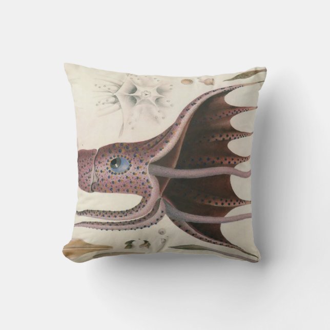 Nautical/Sea Life/Squid/Octopus 20" Pillow (Front)