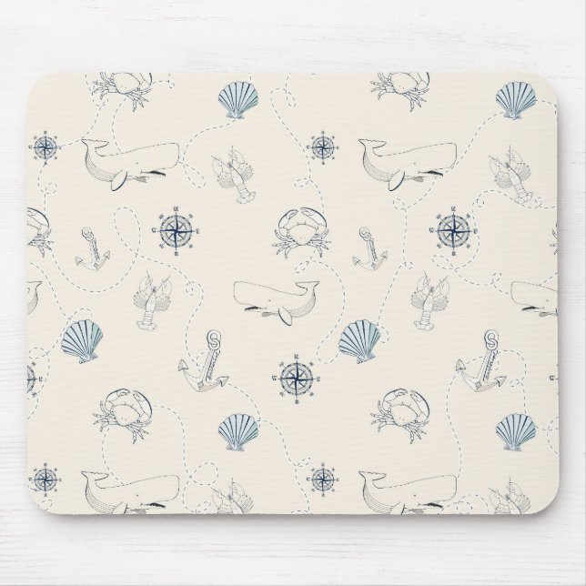 Nautical Sea Mouse Pad (Front)