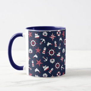 Nautical Sea Pattern Mug