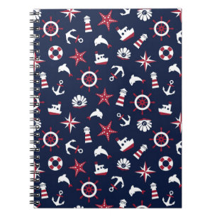 Nautical Sea Pattern Notebook
