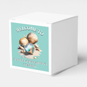 Nautical sea shell 3D seashells marine beach Favor Box