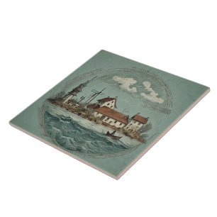 Nautical Seascapes Oil Painting No15 Tile
