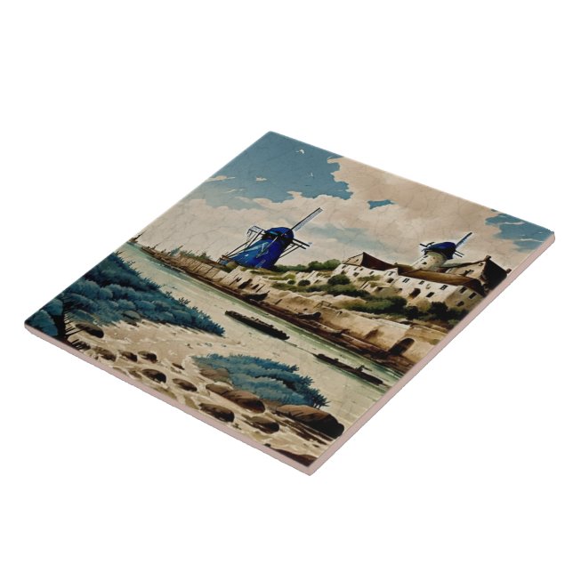 Nautical Seascapes Oil Painting No3 Tile (Side)