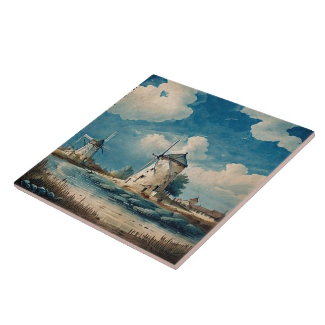 Nautical Seascapes Oil Painting No4 Tile (Side)