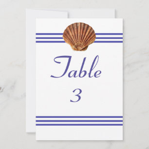 Nautical Seashell - 5x7 Table Number