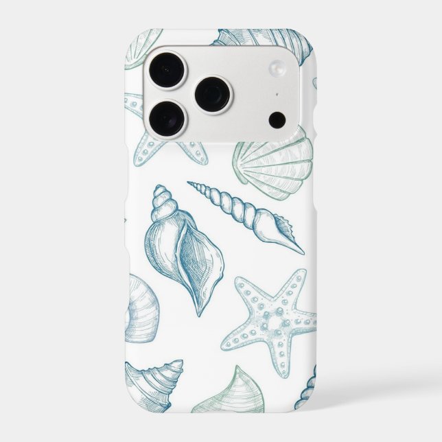 Nautical Seashell Sketch Pattern (Verso)