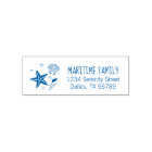 Nautical Seashell Starfish Pearls Family Address