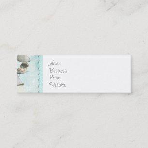 Nautical Seashells Anchor Starfish Beach Theme Mini Business Card