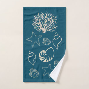 Nautical Seashells Bath Towel Set