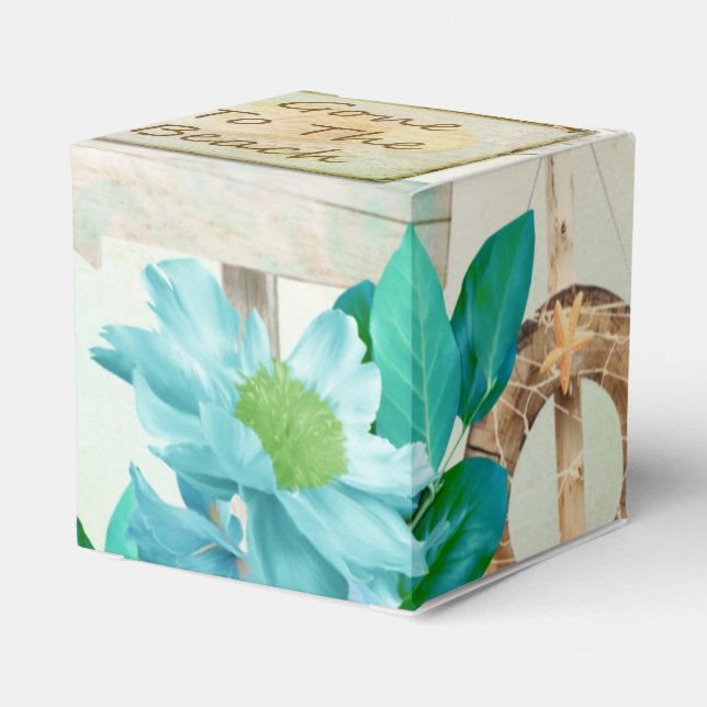 Nautical Series Design 2  Favor Box (Back Side)
