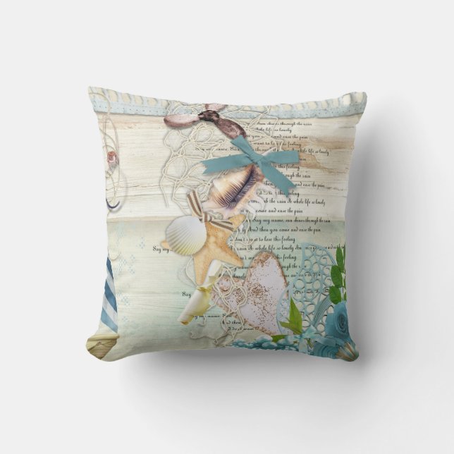 Nautical Series Design 5  Throw Pillow (Front)