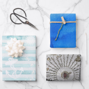 Nautical set of crafting paper