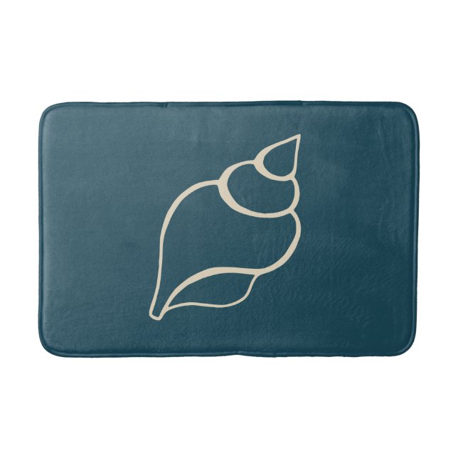 Nautical Shell Bathroom Mat Rug (Front)