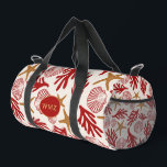Nautical Shell Print Gym & Travel Bag<br><div class="desc">Bring a touch of seaside elegance to your everyday routine with this gym bag featuring an all-over nautical shell pattern and custom monogram. Inspired by coastal living and ocean treasures, the graphic shell motif adds a refined yet relaxed vibe that feels equally at home at the gym, studio, beach, or...</div>