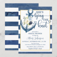 Nautical She's Tying the Knot Bridal Shower (Navy)