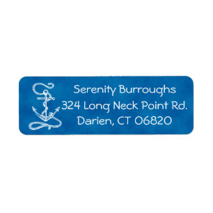 Nautical Ship Anchor Navy Blue Sailor Beach