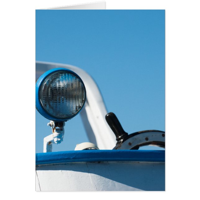 Nautical ship wheel sailboat (Devant)