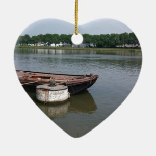 nautical shipping boat buoy, ship rope quay canal ceramic ornament