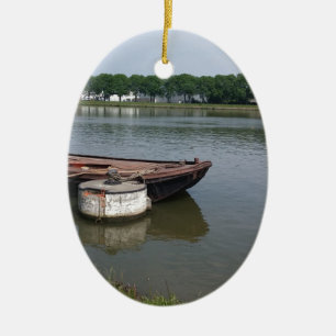 nautical shipping boat buoy, ship rope quay canal ceramic ornament