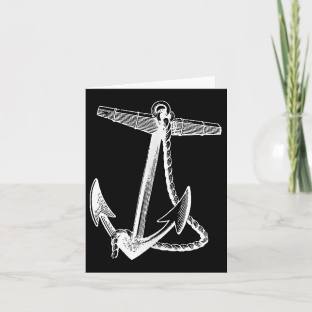 Nautical Ships Anchor Sailing Naval  Card (Front)