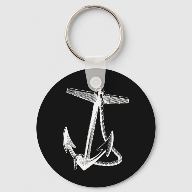 Nautical Ships Anchor Sailing Naval  Keychain (Front)