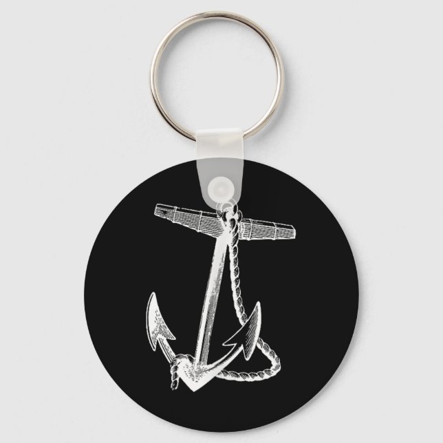 Nautical Ships Anchor Sailing Naval  Keychain (Front)