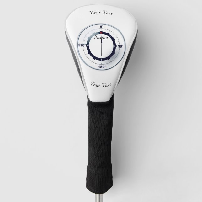 Nautical Ships Compass  Golf Head Cover (Front)