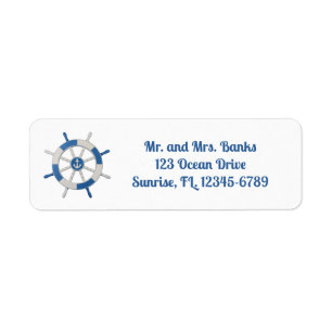 Nautical Ships Wheel Return Address Label