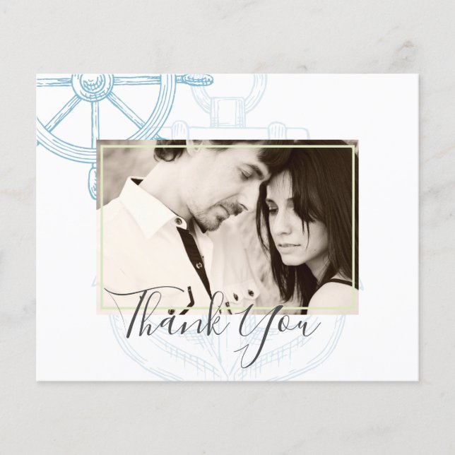 Nautical Ships Wheel Wedding Flyer (Front)