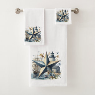Nautical Shore Bath Towel Set