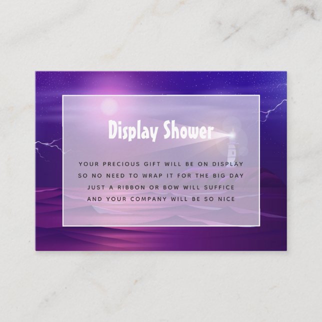 Nautical Shower Display Enclosure Card (Front)