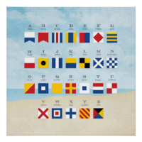 Nautical Signal Flag Alphabet and Beach 2