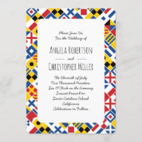 Nautical Signal Flag Pattern Wedding