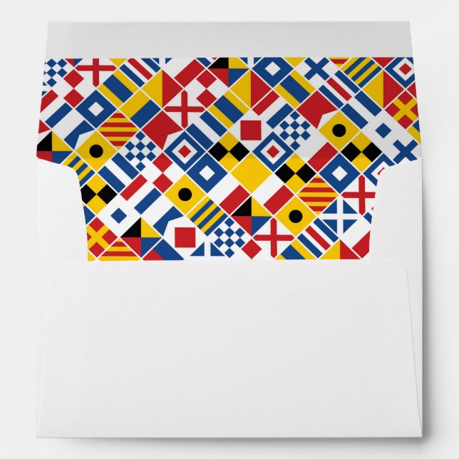 Nautical Signal Flags Pattern Envelopes (Back (Bottom))