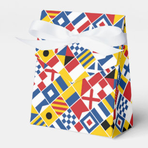 Nautical Signal Flags Pattern Favor Box