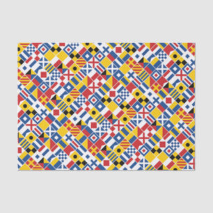 Nautical Signal Flags Pattern Tissue Paper