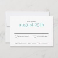 Nautical Simple Type Wedding RSVP Save The Date