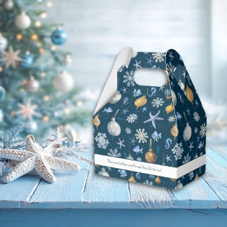 Nautical Snowflakes & Coastal Elements Favor Box