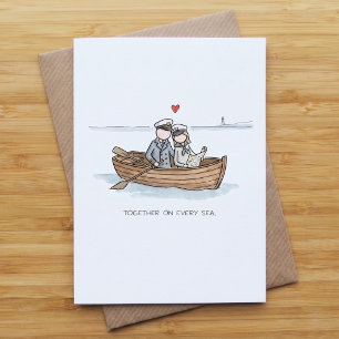 Nautical Soulmates Watercolor Greeting Card