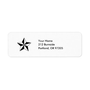 Nautical Star Label